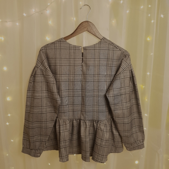 Two piece plaid peplum top - Picture 13 of 15
